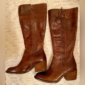 Born Tall Distressed Brown, Flannel Lines Riding Boots